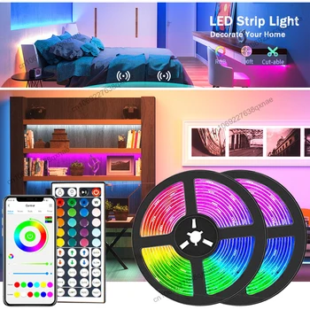 רצועת LED אורות DC5v SMD5050 צבע LED TV LED אחורית האור בחדר Bluetooth שליטה Luces LED 1-5m 10m-15 מטר 20m 30m