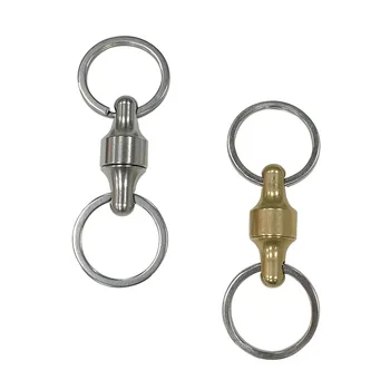 EDC כפולה טבעת מחזיק מפתחות שחרור מהיר Pull-Apart נשלף נירוסטה פליז להסרה רב תכליתיים חיצוני כלים המפתח