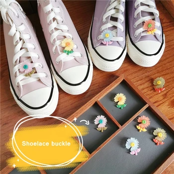 1PCS DIY פרחים הנעל אבזם בנות ונעליים של ילדים אביזרים מגמה יצירתית שרוכי נעליים דקורטיביות אביזרים