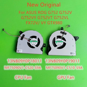 מקורי חדש מחשב נייד מעבד מאוורר קירור עבור ASUS רוג ' G752 G752V G752VY G752VT /VL FX72V/ווי GTX980 אוהד 13NB09Y0P18011 13NB09Y0P19011