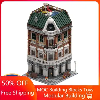 4915PCS אישית MOC Angolar השעון של סבא רחוב להציג מודל אבני בניין לבנים הילדים יום הולדת צעצועים מתנות חג המולד