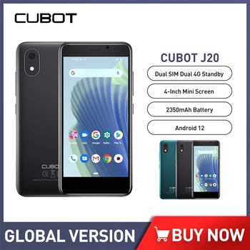 Cubot J20 4 אינץ ' מיני טלפונים חכמים 16GB ROM (128GB מורחב) טלפונים אנדרואיד 12.0 ה-Sim כפול 4G Celulares GPS טלפונים ניידים 2350mAh