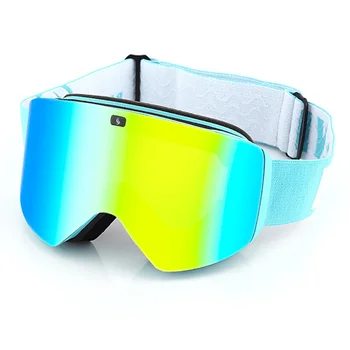 משקפי סקי סנובורד משקפי שלג אנטי ערפל גדול מסיכת סקי משקפיים הגנת UV חיצונית, ספורט חורף, סקי להחליק בשביל גברים נשים