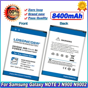8400mAh B800BC/U/E עבור Samsung Galaxy הערה 3 III N9009 N9002 Note3 N9000 N9005 N900A N900 N9008 N9006 N900T/P N9008S סוללה