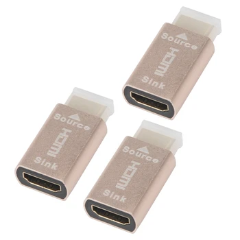 3X HDMI מסך נעילה אות בעל KVM HDMI2.0 וירטואלי מתאם EDID DDC Plug עבור HDMI תצוגה אמולטור עד 3840 X 2160