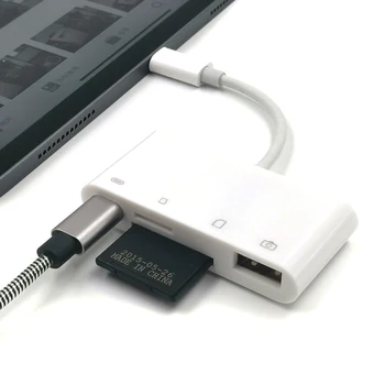 10pcs/lot 4 in 1 USB 3.1 USB-C מצלמה מיקרו SD/TF קורא כרטיסים מתאם עבור סוג C טלפון נייד Macbook iPad