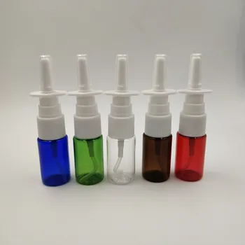 FreeShip 12set צבע קטן 10ml PET פלסטיק ריק בסדר אוראלי ספריי מיסט בקבוק פלסטיק עם משאבה המרסס לאף המרססים