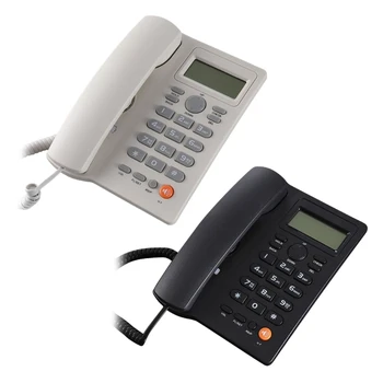 פתול טלפון קווי טלפון הכפתור הגדול לטלפונים קוויים עם שיחה מזוהה עבור דלפק קבלה בבית מלון.