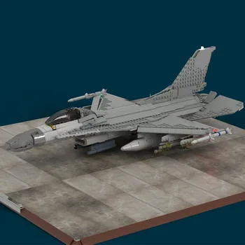1480PCS WW2 צבאי MOC F-16 לחימה בז מודל DIY רעיונות יצירתיים היי-טק צעצוע לילדים מתנת יום הולדת מטוס קרב רחובות