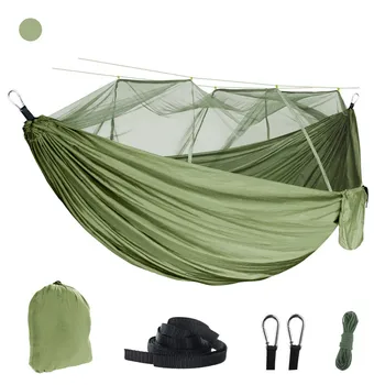 נייד קל משקל קמפינג ערסל ואת האוהל סוכך גשם לעוף ברזנט עמיד למים כילה נגד יתושים ערסל החופה 210T Nylon ערסלים