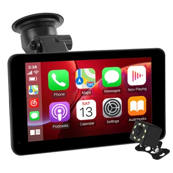 7inch מולטימדיה לרכב רדיו אוניברסלי אלחוטי Carplay & Android Auto PND GPS Bluetooth USB SD FM AUX מצלמה ראי קישור