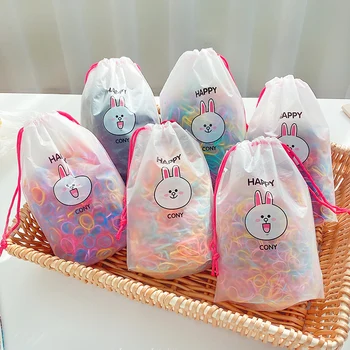 10000 יח ' /תיק ילדים חמוד צבעים לעבות חד פעמיות מגומי בנות תינוק מתוק הגומיות לשיער להקות ילדים אביזרים לשיער
