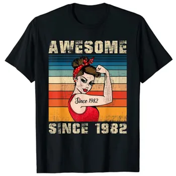 בת 41 אדיר מאז 1982 41th מתנות יום הולדת נשים חולצה גרפי טי מקסימום