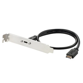 B0KA USB 3.1 פנל קדמי מסוג E סוג C כבל מאריך 10 ג 'יגה ביט/S פנימי מתאם חוט (50 ס