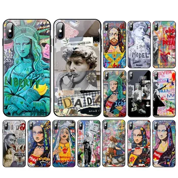 רחוב גרפיטי אמנות מונה ליסה דוד גלס טלפון case For Samsung Galaxy S23 S22 S21 S20 אולטרה S20 S22 S21 S20FE A52 A33 A32 A13