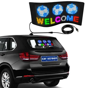גמיש LED פנל דיגיטלי הודעה נע רך שלט LED לוח RGB טקסט מטריקס מודול מסך פרסום לרוץ LED רכב תצוגה