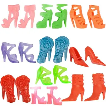 10 זוגות נעלי האופנה ברבי Blyth 1/6 MH CD FR SD Kurhn BJD בובת בגדים ואביזרים