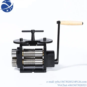 YunYi 130MM הפיכת מכונת מתכת לגלגל למינציה מכונת למינציה עבור תכשיטים כלים קטן מתגלגל מיל שילוב