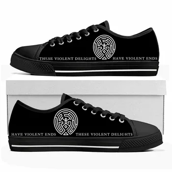Westworld נמוכה העליונה נעלי Mens Womens נער באיכות גבוהה בד נעלי הספורט זוג נעליים מזדמנים התאמה אישית של הנעל DIY