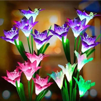 צורת הפרח LED אור שמש חיצונית בגינה דשא מנורה דקורטיבית 2021New שנה מתנה ליום האהבה 3 סוגים אור