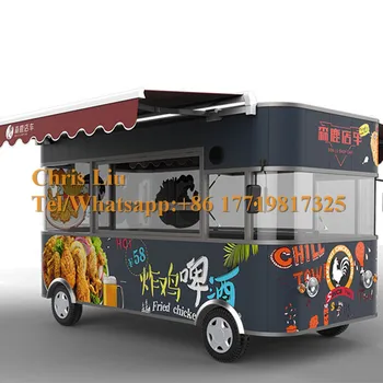 מזון משאית טריילר חדש במצב התאמה אישית של רחוב דוכן גלידה, המבורגר אוטומטיות העגלה.