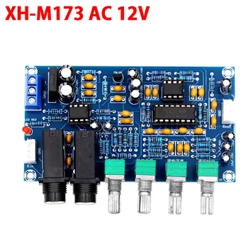 XH-M173 מגבר מיקרופון לוח קריוקי הדהוד כפול כפול כוח AC 6V 20V AC 12V שנאי מחבר