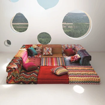 צבע הספה רב-שילוב וילה סלון צרפתי B & B דירה גדולה מעצב ונג הספה