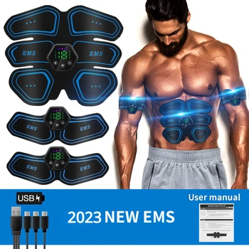 שריר ממריץ תצוגת LCD EMS בטן היפ מאמן טונר USB שרירי הבטן אימון כושר כושר ביתי הגוף הרזיה 6 במצב 19 רמת
