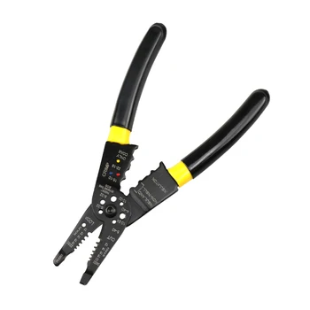 Multitool לקלף גזירה תיל חשפניות כלי ביד מיני פלייר חותכי כבלים 10-22AWG Crimping Plier הפשטה לחתוך פונקציה