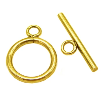4sets זהב נירוסטה OT אבזם אבזמי לעבור אבזם מחבר טבעת צמיד שרשרת מלאכת יד ליצירת תכשיטים DIY