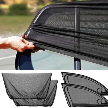 2pack לחלון המכונית המסך הדלת מכסה קדמי צד אחורי חלון שמש UV כיסוי רשת צל המכונית כילה נגד יתושים עבור התינוק קמפינג