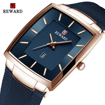 פרס אופנה כחול שעונים של גברים 2023 העליון החדש מותג יוקרה שעון גברים עסקים עמיד למים נירוסטה, קוורץ שעון היד