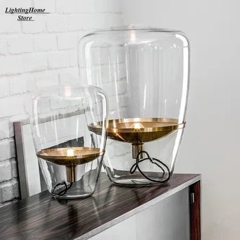 זכוכית השולחן האור בחדר השינה Led גופי תאורה מודרניים אמנות עיצוב הבית השינה מנורה סטודיו מחקר במכון בלונים（גדול）