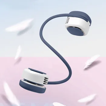 מתקפל Bladeless אישי אוהד קל נטענת USB Mini כיס עם מאוורר 360° מתכוונן צינור גמיש עבור נשים גברים