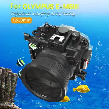Seafrogs מצלמה עמיד למים דיור עבור אולימפוס E-M5III 40m/130ft מתחת למים, נסחף גלישה שחייה צלילה מקרה