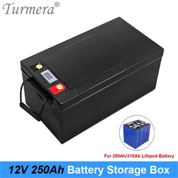 Turmera 12V 280Ah 310Ah 3.2 V סוללת Lifepo4 תיבת אחסון עם LCD חיווי מערכת אנרגיה סולארית או אספקת חשמל ללא הפרעה