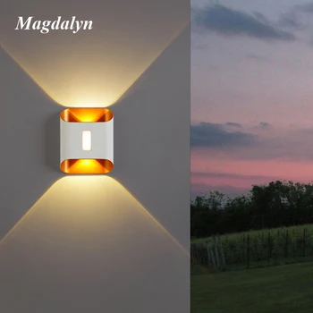 Magdalyn חיצוני מנורות קיר עמיד למים עד למטה חיצוני אלומיניום תאורת Led IP65 קישוט סלון מודרני אורות פנימיים