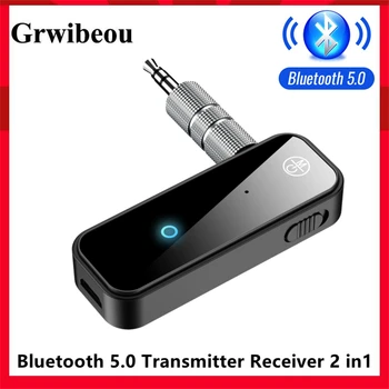 Grwibeou Bluetooth 5.0 משדר מקלט 2 in1 ג 'ק המתאם האלחוטי 3.5 מ
