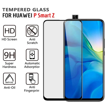 9D כיסוי מלא עבור huawei עמ 'חכם Z pro מזג זכוכית סרט מגן עמ' חכם בנוסף 2019 2018 טלפון מגן מסך הזכוכית.