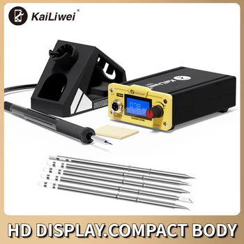 Kailiwei T12-H דיגיטלי עמדת הלחמה, מהיר חמה אלקטרוני מלחם OLED PCB טלפון לוח ריתוך תיקון כלי