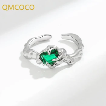 QMCOCO 2022 עיצוב חדש בלב פתח מתכוונן האצבע טבעות לנשים, פופולרי, אופנה, וינטאג', תכשיטים מסיבת חברה מתנות