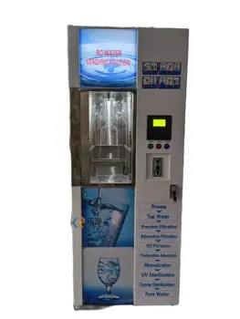 200GPD מסחרי מים אוסמוזה הפוכה מכונת ממכר אוטומטית מטוהרים מים אוטומטיים מכונת מילוי עם מטבע מערכת