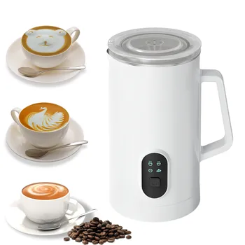4 ב 1 אוטומטיים חשמליים חלב לקפוצ 'ינטור חלב קיטור חם או קר קצף מכונת קפה קפוצ' ינו-לאטה