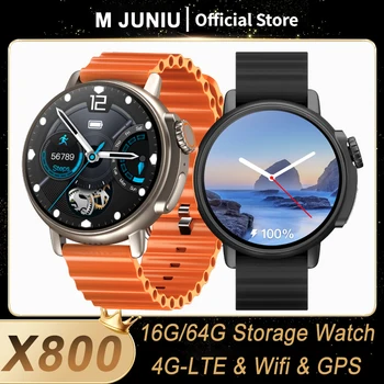 X800 שעון חכם 1.52 אינץ ' 360*360 מסך 4G רשת Bluetooth שיחה Wifi 700mAh IP67 עמיד למים קצב הלב GPS Tracket Smartwatch