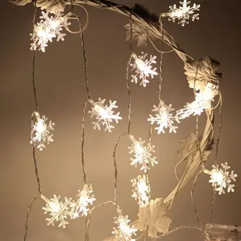 שנה חדשה אורות חג המולד חיצונית מקורה LED מחרוזת אור החתונה קישוטי עץ חג המולד זר הביתה חג תאורה