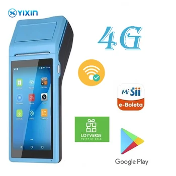 4G אנדרואיד קבלת מדפסת App חינם 5.5 אינץ ' Pos ו-QR קוד סורק נייד 4G קופה עם מדפסת