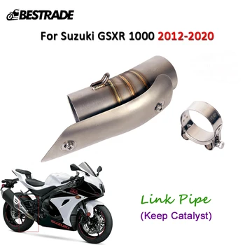 באמצע הצינור עבור סוזוקי GSXR1000 2012-2020 אופנוע באמצע הקישור צינור להחליק על 51mm פליטה מילואים מקורי Ctalyst