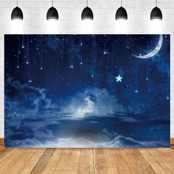 Yeele כוכבים בשמיים ירח כוכבים ענן מטאור פוסטר מקלחת תינוק צילום דיוקן תפאורות תמונת רקע צילום סטודיו אביזרים