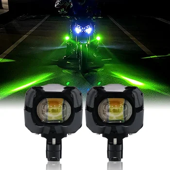 HCmotion מפעל גבוה נמוך קרן סופר בהירות RGB מוטי צבע DRL אופנוע נקודת אור עזר LED אור הזרקורים.