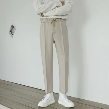 גברים המכנסיים קוריאנית סלים אופנה מזדמן קלאסי לגברים בלייזר מכנסיים בציר המשרד Pantalon Homme אלגנטי גברים הרשמית של המכנסיים.